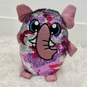 Elephant Plushy Shimmeez Iridescent Toy Excellent Condition 9 1/2” Tall